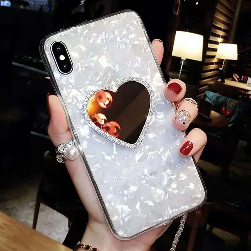 Conveneint 3D зеркальный чехол для iPhone 12 Mini 11 Pro XS Max XR X 8 7 6 6S Plus SE мягкий с узором