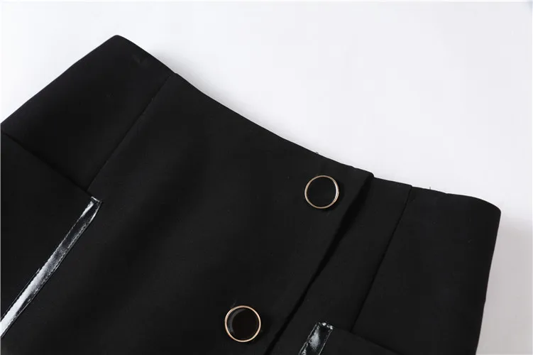 Toki/Новинка; водолазка с надписью; Специальный свитер; черная юбка; модный костюм; SA0941