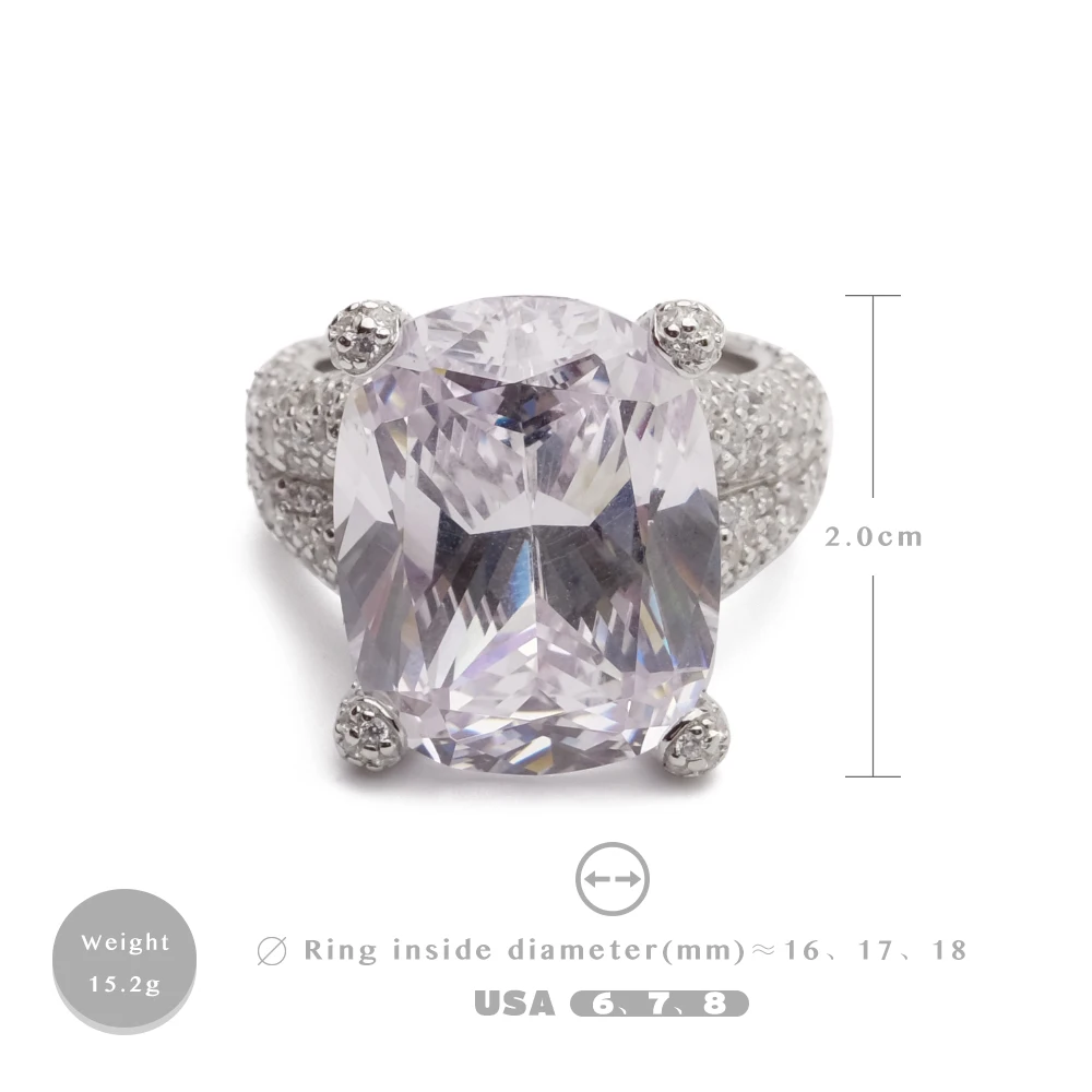 Amorita boutique 925 Sterling Silver Cocktail Party Finger Ring Luxry Jewelry for Women Zircon Ring Amorita boutique 925 Sterling Silver Cocktail Party Finger Ring Luxry Jewelry for Women Zircon Ring