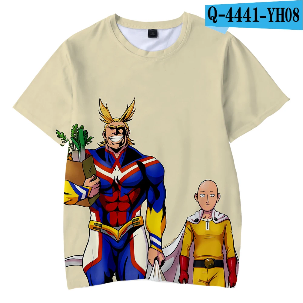 Высококачественная футболка с 3D принтом «One Punch Man», сезон 2 года детская летняя футболка с короткими рукавами для мужчин и женщин детская одежда - Цвет: 3D