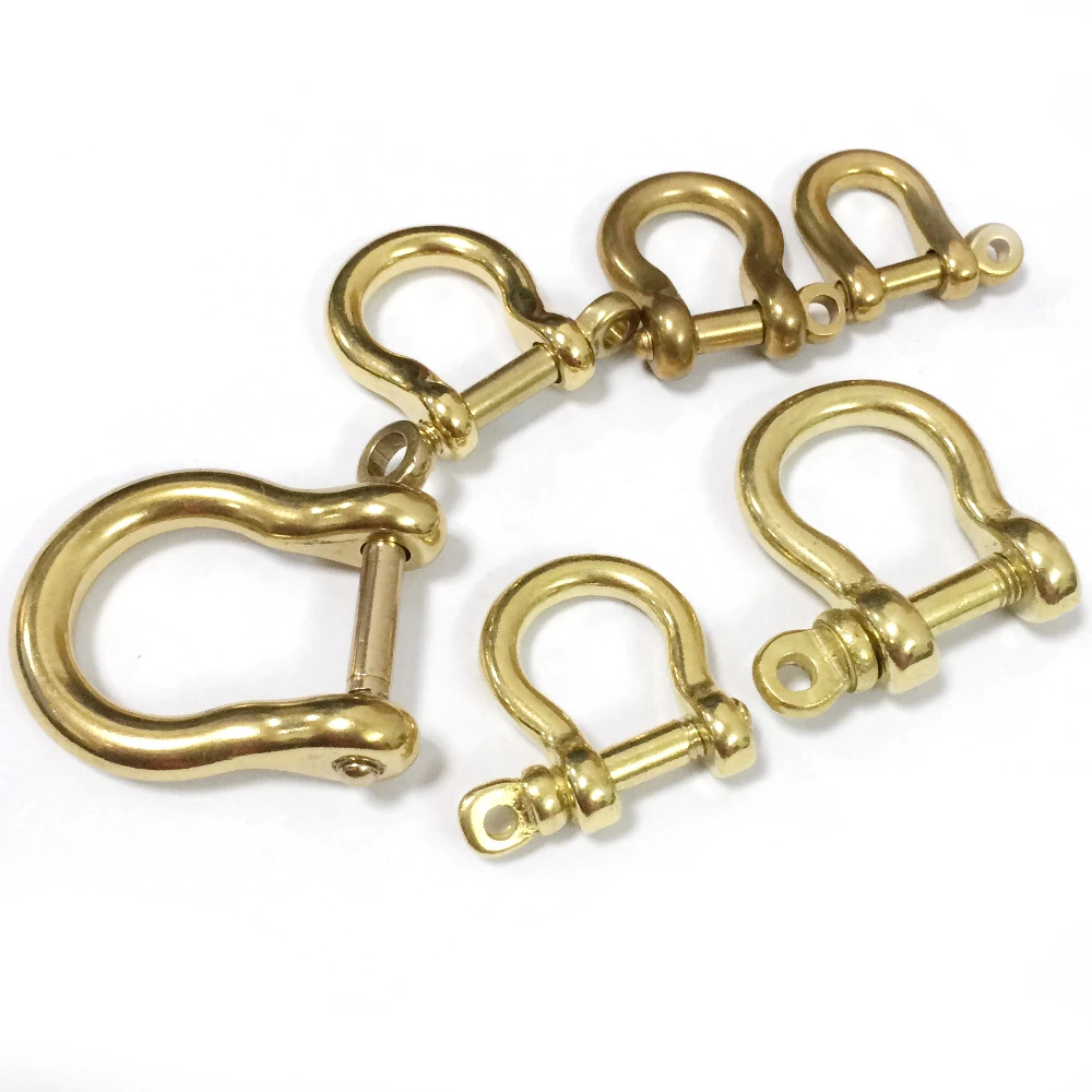 Tool Joint Connect Clasp Leather Accessories Parts U-Shape Brass Shackle Chain Buckle Craft Gold DIY