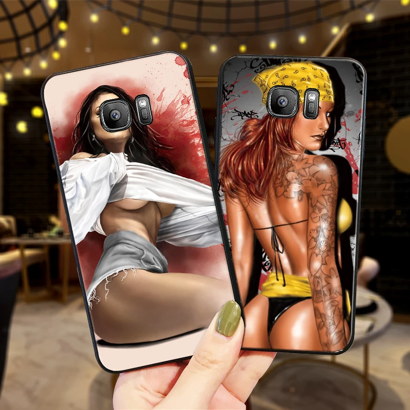 Мягкий силиконовый чехол для телефона samsung S6 S7 Edge S8 S9 S10 PLUS NOTE 8 9 M10 20 30 задняя крышка