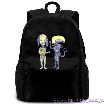 

Alien Vs Predator X Beavis and Butthead Hunter and Xenomorph Black Cheap Sale for Boys women men backpack laptop travel