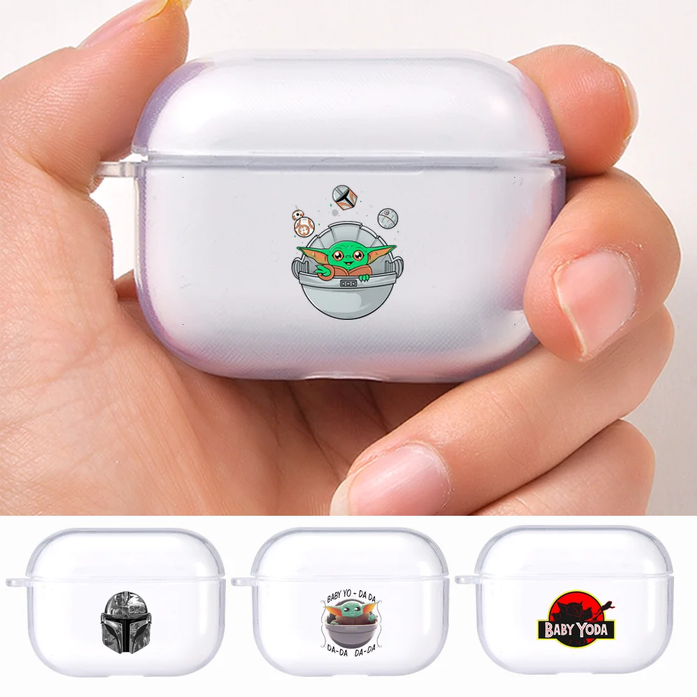 

Baby Yoda Protect Cover Case for Airpods Pro Accessories for Apple Airpods Wireless Charging Case Master Yoda Clear EarphoneCase
