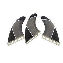 Surfboard Single Tabs Fins PM-M Grey Color Fiberglass Honeycomb Tri fins surfboard fins Compatible with Future Plugs