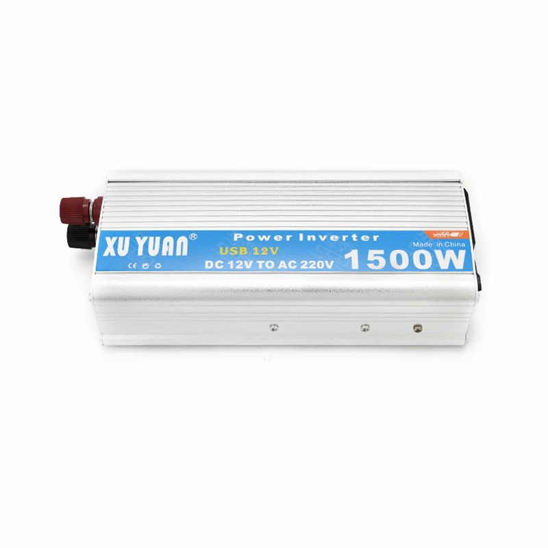 Двойной USB 1500 Вт DC 12 В к AC 220 В портативный автомобильный инвертор зарядное устройство конвертер адаптер DC 12 к AC 220 Модифицированная синусоида