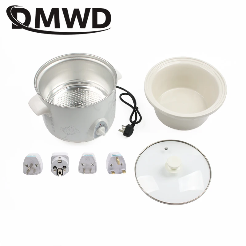 DMWD 1.5L электрическая мини-Мультиварка тушеная суп каша здоровье горшок контроль времени керамическая машина для приготовления пищи для детей Пароварка для еды ЕС