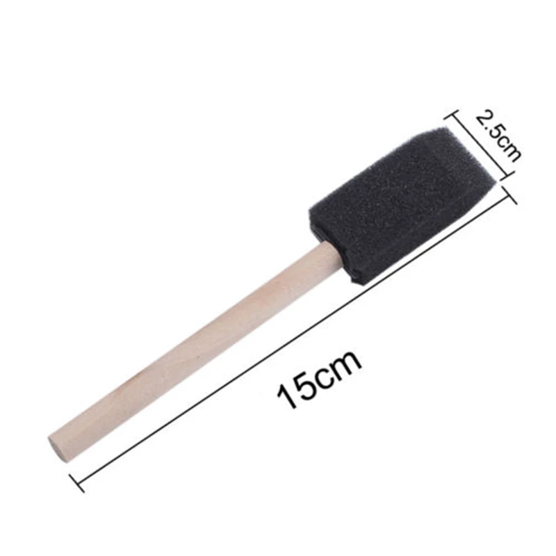 20 штук в стиле граффити спонжевой насадки W/деревянная ручка ремесло пены широкая