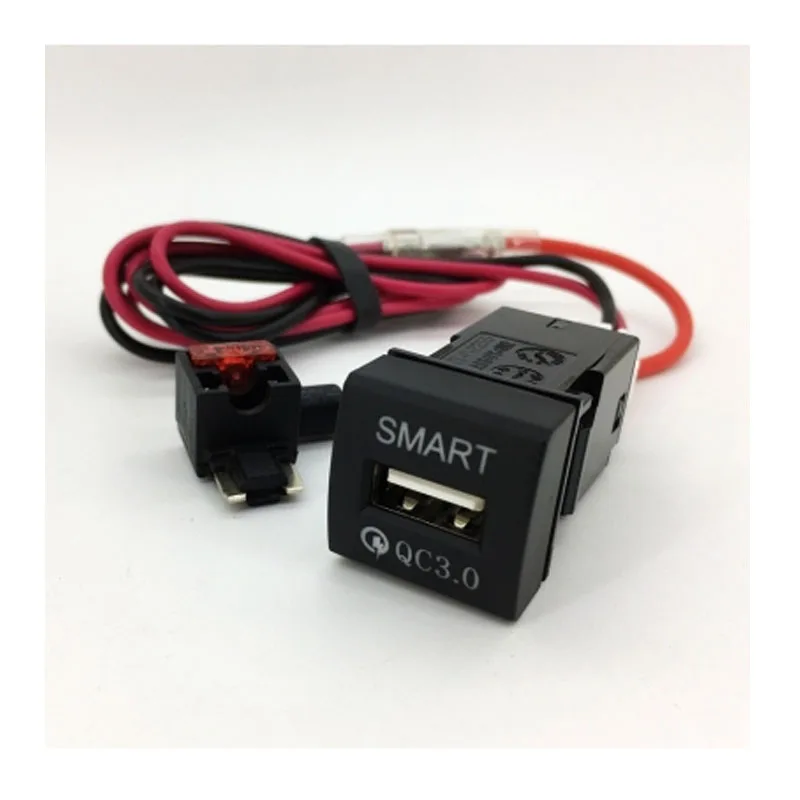 Автомобильное USB зарядное устройство разъем QC 3 0 Быстрая зарядка для Toyota Camry 2018-2019