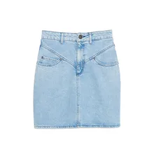 Новая женская джинсовая юбка с высокой талией, женские сексуальные прямые джинсы, мини юбки на осень и зиму