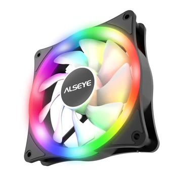 

ALSEYE AURO Series 140mm LED Computer Case Cooling Fan Molex Connector Auto Rainbow RGB