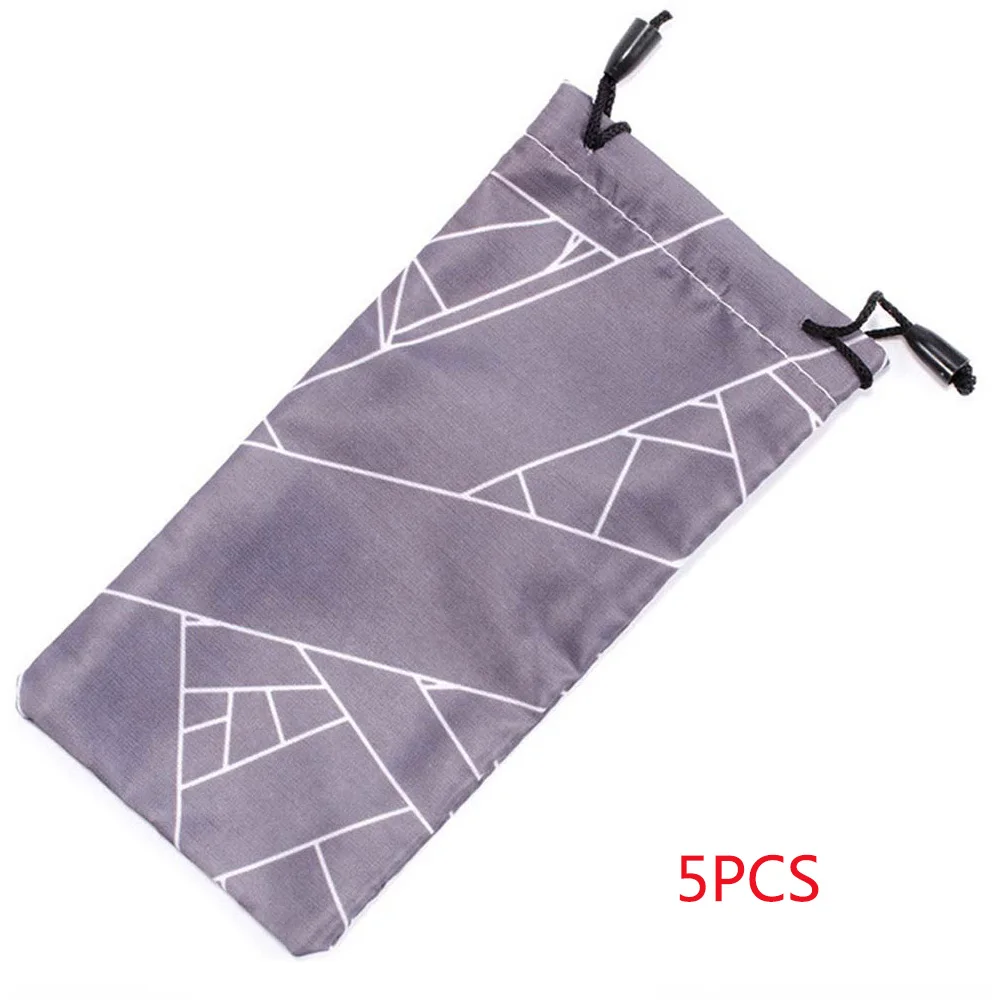 5Pcs grey Унисекс мягкий кожаный чехол для очков сумка для защиты солнцезащитных очков женская сумка 1 шт. водонепроницаемый чехол для мужских очков контейнер - Цвет: 5Pcs grey