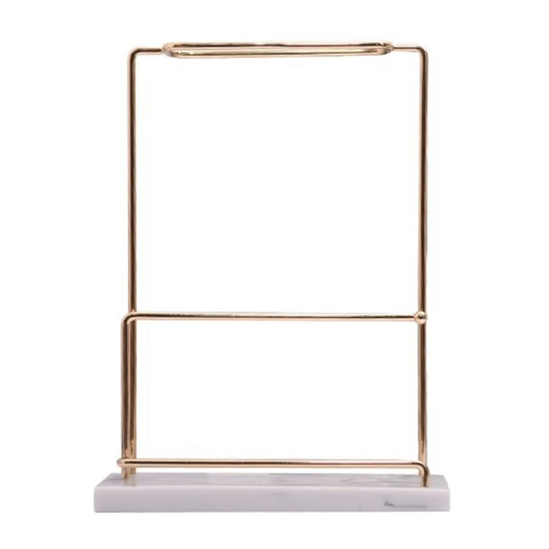 

Marbling Resin Retro Nordic Jewelry Organizer Rack Display Earrings Stand Vintage Earring Holder, Accessory Storage Box and