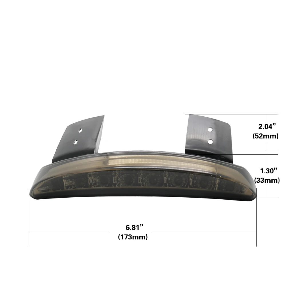 1pcs Motorcycle LED Red Lighting Chopped Fender Edge Smoked Tail Light Signal Light for Harley Sportster XL 883N XL1200V XL1200X (20)