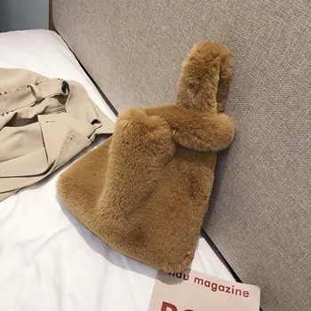 

Women Plush Messenger Bags for Girls Sac A Main Designer Handbags Women Soft Shoulder Bag Casual Tote Bags Ladies Crossbody Bag