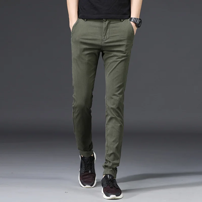 

Autumn New Style Fashion MEN'S Casual Pants Korean-style Casual Elasticity Casual Pants Youth Slim Fit Lower Apron