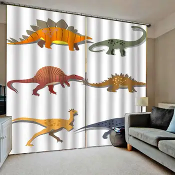 

3D Dinosaur Animals Windows Curtains Thin for Kids Adults Living Room Bedroom Kitchen Curtains Drapes Customized Dropship