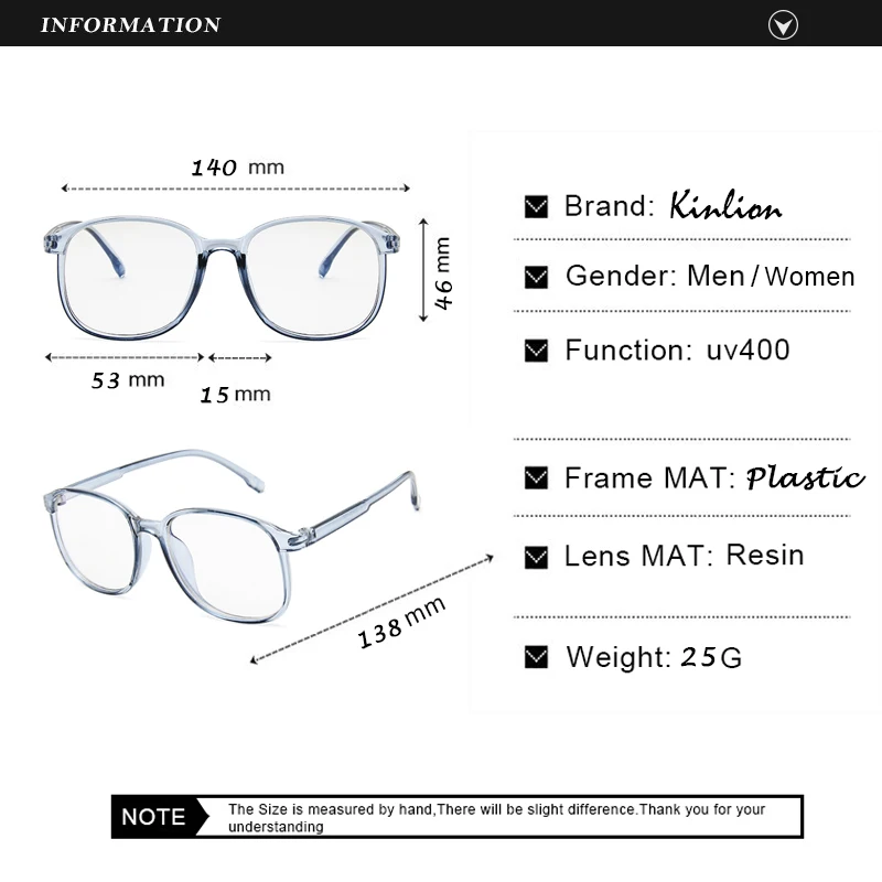 Kinlion классические женские очки оправа оптическая квадратная винтажная стильная оправа для очков мужские очки Прямоугольная оправа для очков
