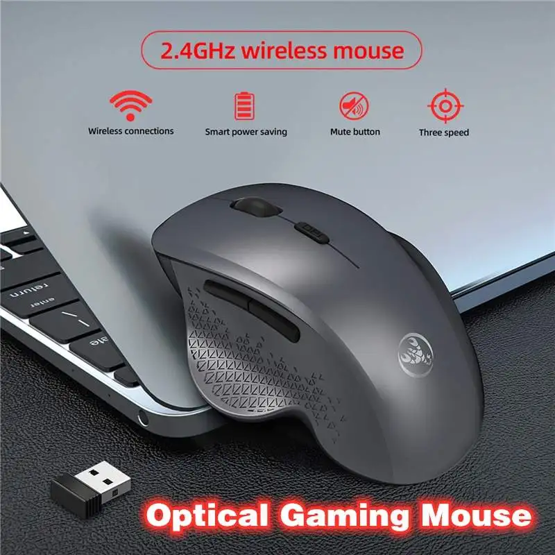 HXSJ T68 Vertical Mouse 1600DPI Adjustable Optical Mice Ergonomic Mute 2.4G Wireless Gaming 10m Connection Laptop | Компьютеры и офис