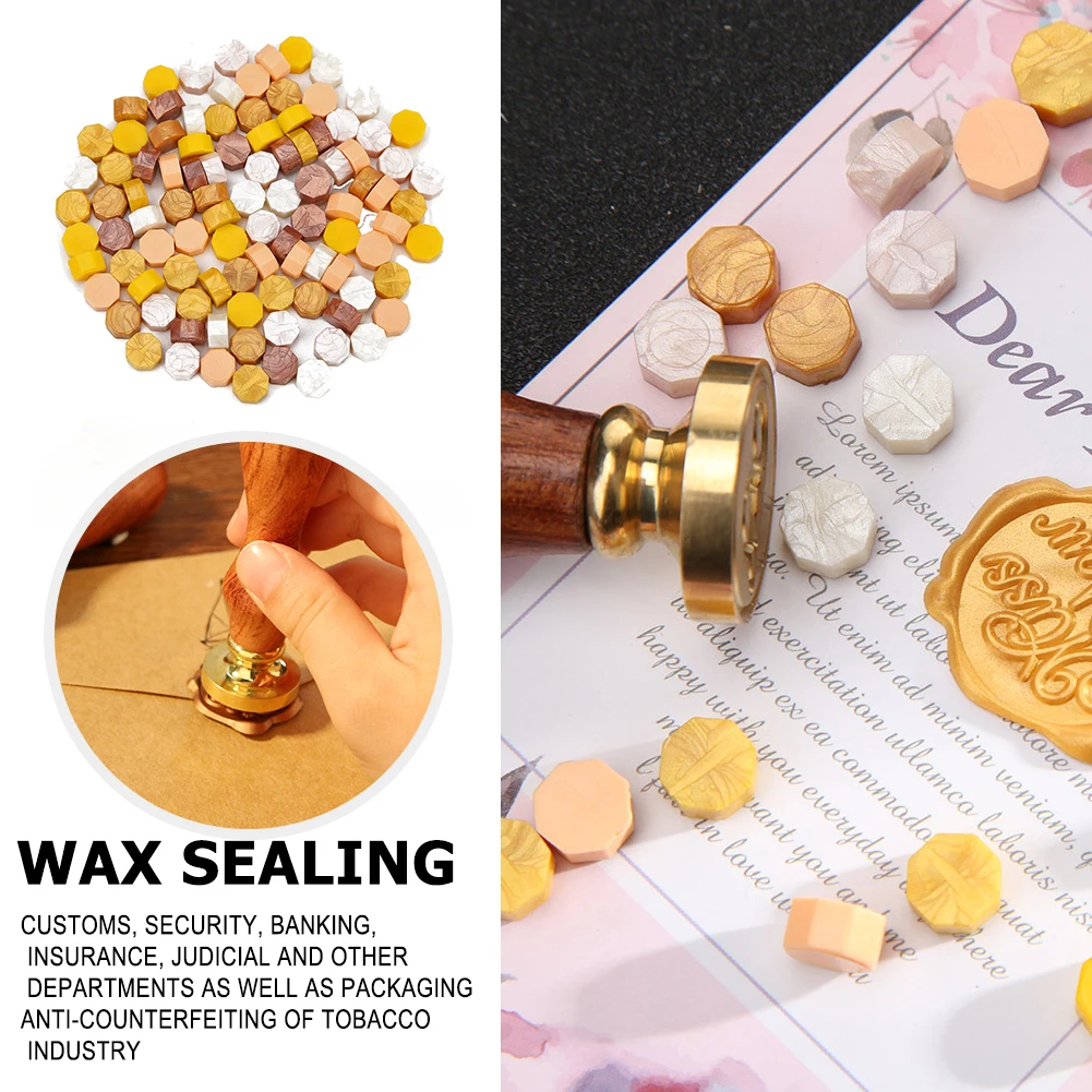 100 шт. восьмиугольные тисненые Конверты в стиле ретро|Воск| |