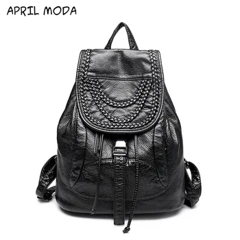

Women Backpacks Genuine Leather High Quality Female Vintage Backpack School Bag for Teenage Girls Travel Backpack Ladies Fashion