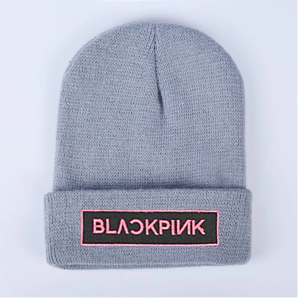 BLACKPINK Kpop зимние шапки для женщин шапка зимние шапки бини мужские хлопковые унисекс повседневные буквы вязаная шерстяная шапочка шапка сохраняющая тепло