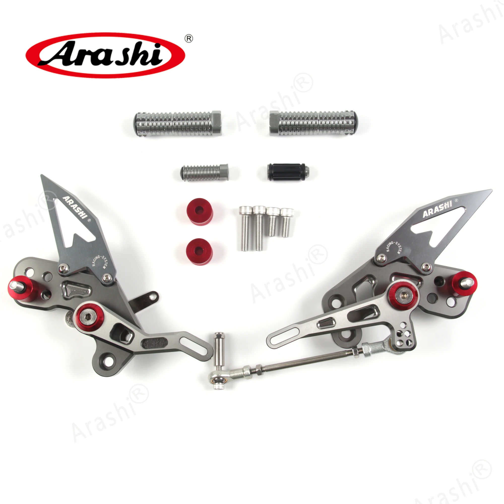 Arashi мотоциклетная подставка для ног для KAWASAKI Z125 Z125-Pro- CNC Регулируемая Rider Rearset Foot Peg Z 125 Pro