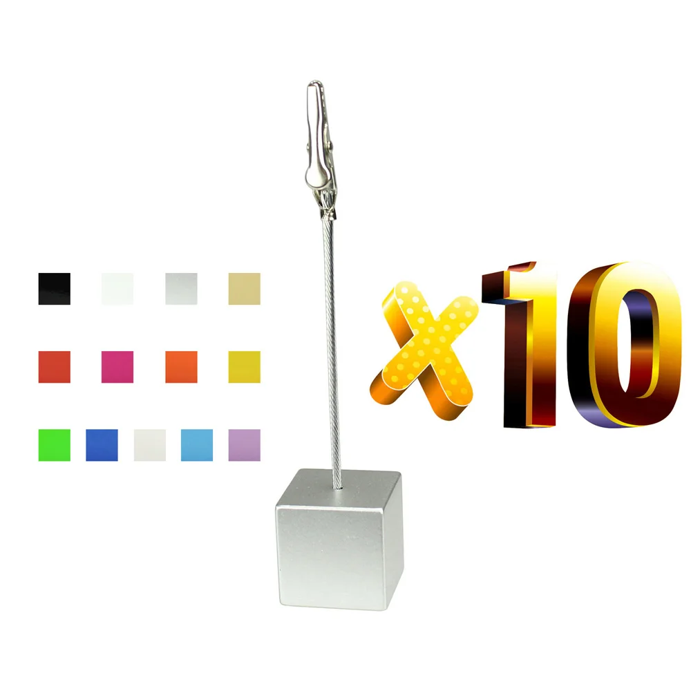 Lote 10 Uds soporte de cubitos portafotos, Clips de notas para notas, abrazadera de tarjeta de lugar de boda de mesa, obsequio regalo personalizado al por mayor