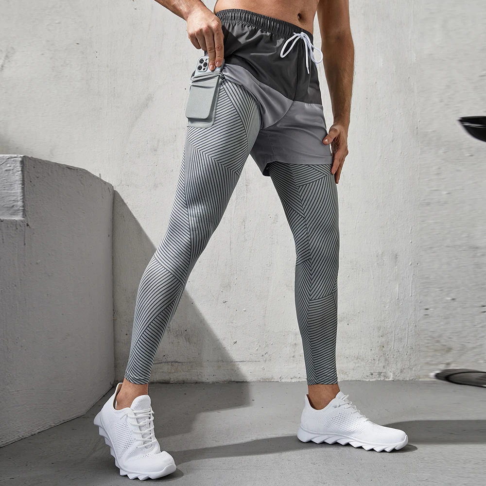 Men Joggers Running Track Pants Basketball Gym Jogging Workout Fitness High Waist Striped Sport Athlete Joger Tights Leggings