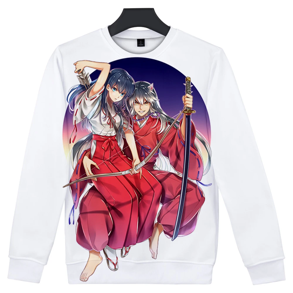 Inuyasha Объемная толстовка с 3D принтом Мужская/wo Мужская рубашка повседневная одежда толстовки с длинным рукавом Harajuku популярный топ