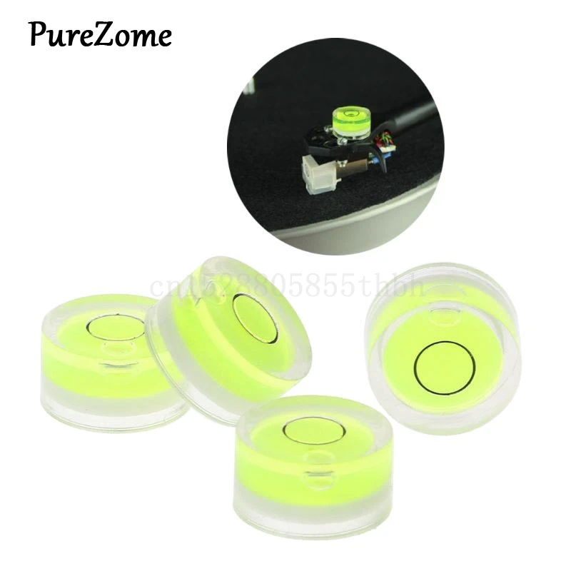 4Pcs/Bag 12x6MM Turntable Player Leveler LP Vinyl Record Spirit Bubble Degree Tonearms Set-up Level for Phono Cartridge Needle C |