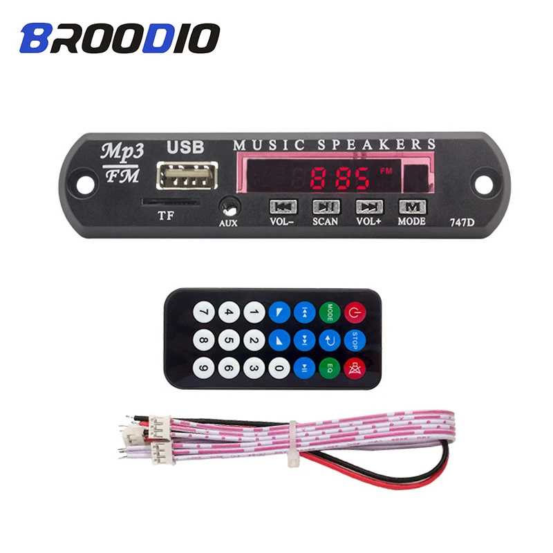 

MP3 Decoder Car Audio Player Module 5V 12V MP3 Decoder Board USB AUX 3.5MM FM TF Radio Audio With Remote Music Speaker Decoding