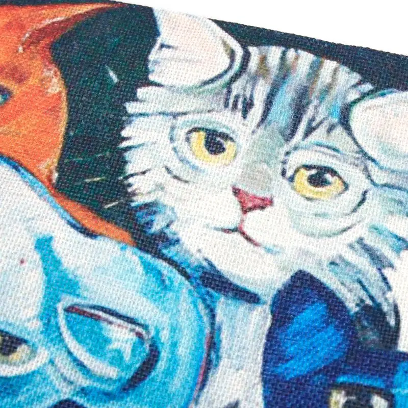 Льняной декоративный чехол для подушки 45*45 см с рисунком кота
