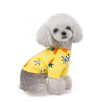 

Cotton Pineapple Dog Tshirt Vest Summer Soft Pet Clothes for Puppy Cat Clothing for Small Dogs Hawaiian Dog Shirt Suit
