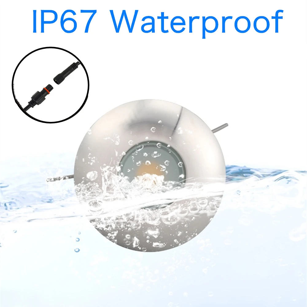 Description Picture 3 of itemIP67 Waterproof 12V Recessed LEDs Deck Lights Outdoor In-ground Lamp Yard Garden Pathway Stairs Patio Landscape Lamp With Driver