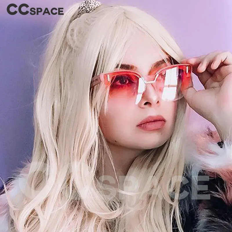 Квадратные Солнцезащитные очки кошачий глаз с одной линзой для мужчин и женщин, модные очки UV400, винтажные очки 46153