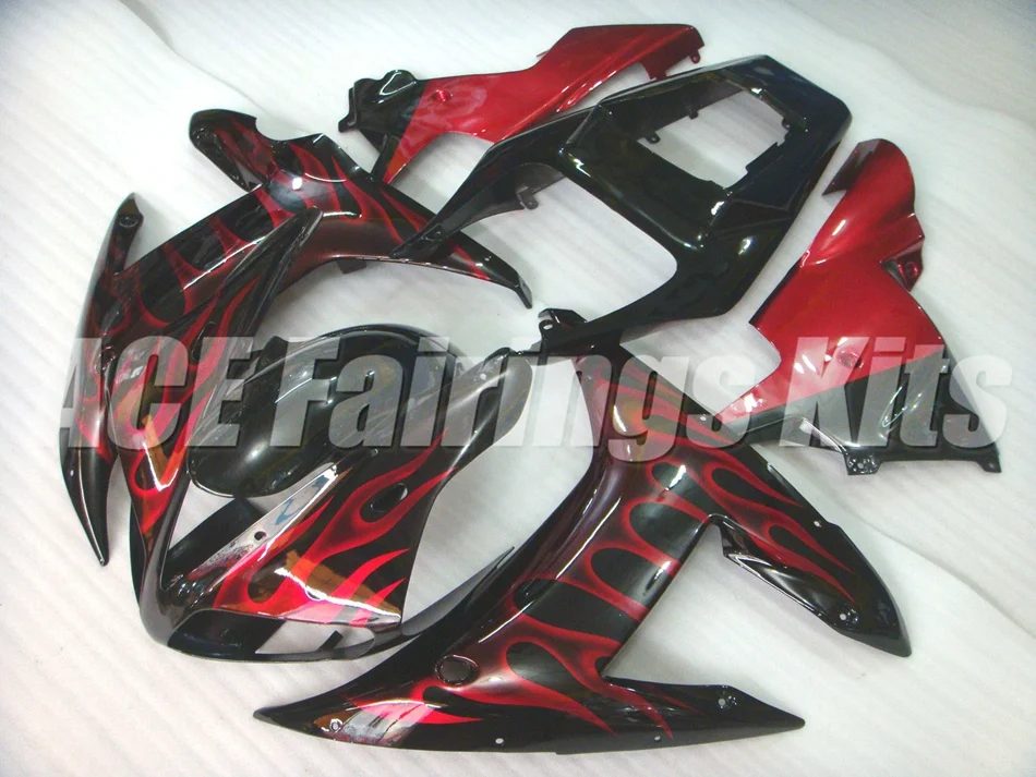 Горячая Распродажа, yzf1000 R1 02 03 полный комплект для Yamaha Yzf R1 2002 2003 спортивные мотоциклетные обтекатели для мотоцикла(литье под давлением) красное пламя