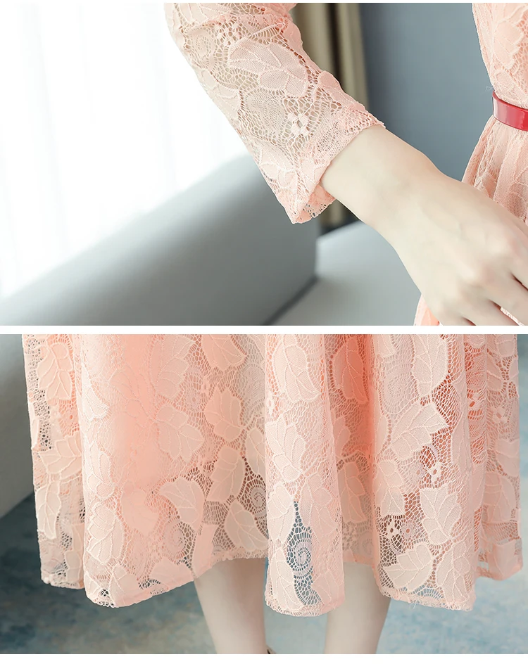 Винтажное однотонное кружевное сексуальное платье макси, Осень-зима, 3XL размера плюс, платье миди с длинным рукавом, элегантные женские облегающие вечерние платья
