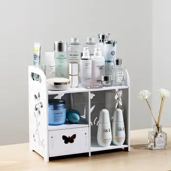 

Hollow Large Cosmetic Storage Box Simple Drawer Type Finishing Box Skin Care Items Shelf Home Dressing Table Makeup Organizer