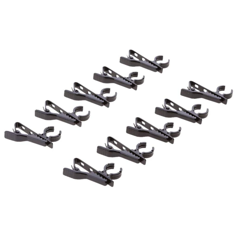 

10 Pack Mini Ring Type Microphone Clip Hold Shock Secure Lapel Mic Clamp Replacement Kit for Headset Microphones