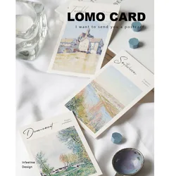 28pcs Small Postcard Cartoon Famous Painting Message Card Writable Bookmark Greeting Lomo Wall Decoration Paper Stationery Gift