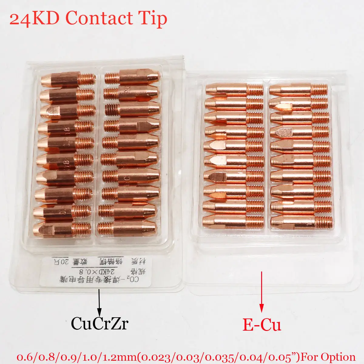 24KD контактный наконечник 20шт ECu CuCrZr MIG фонарь расходные материалы 0 8 1 2 мм