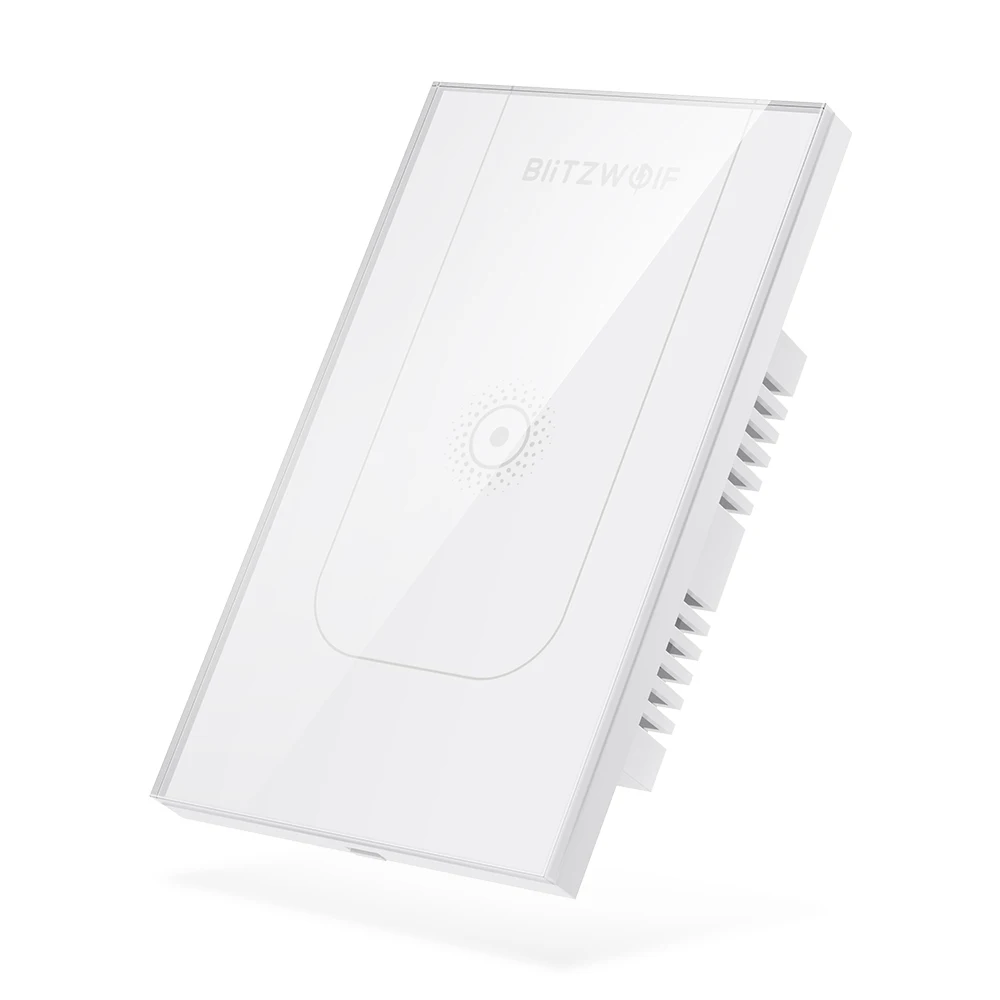 US 1 gang BlitzWolf BW-SS3 10A wifi сенсорный пульт дистанционного управления настенный умный переключатель панель из закаленного стекла работает с Amazon Alexa/Google Assistant - Цвет: US 1 gang