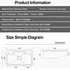 ASRAS Large Size Nanometer Black Kitchen Step Sink SUS 304 Stainless Steel 4mm Thickness Handmade Step Single Kitchen Sinks 6