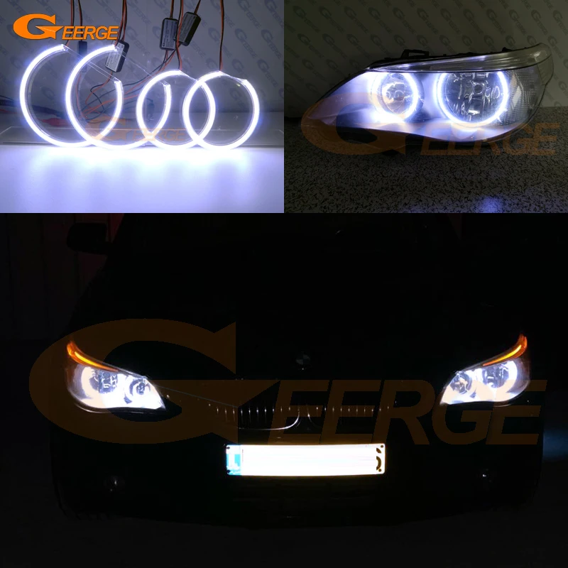 Для BMW E60 E61 520i 525I 530I 540I 545I 550I M5 Pre LCI 2003 2007 Сверхъяркие COB светодиодные кольца angel eyes