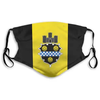 

Flag Of Pittsburgh Masks With filter Washable & Reusable Anti Dust Breathable Mask With Adjustable Ear Loops for Men & Women