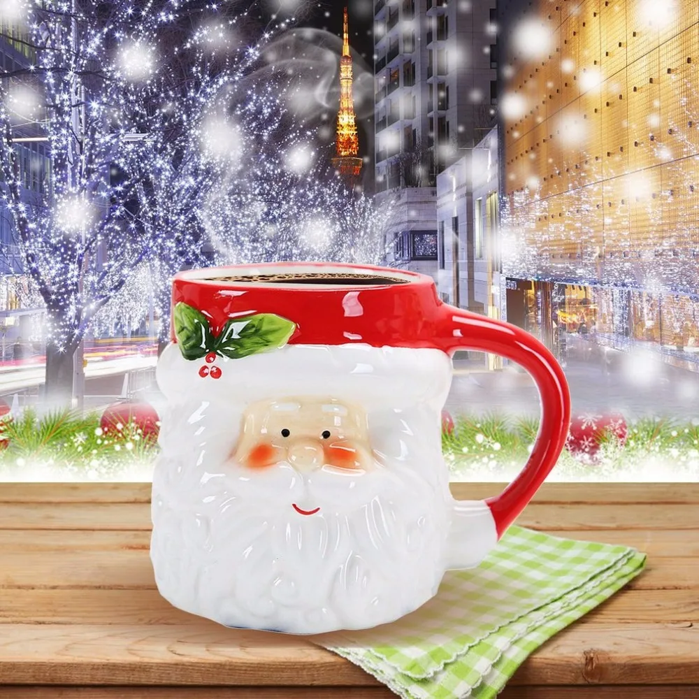 Christmas Ceramics Mug Cup Lovely 3D Animal Shape Milk Coffee Cup Innovative Cartoon Pattern Cup without 1 Christmas Ceramics Mug Cup Lovely 3D Animal Shape Milk Coffee Cup Innovative Cartoon Pattern Cup without 2