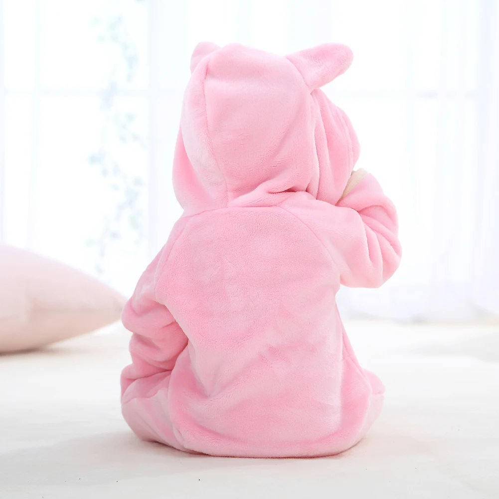 Зимняя одежда с капюшоном для новорожденных; комбинезон с капюшоном; детская одежда; фланелевый комбинезон с длинными рукавами и героями мультфильмов; новая верхняя одежда