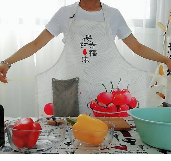 Китайский стиль, Традиционные Кухонные фартуки, бытовая техника для уборки, водонепроницаемый кухонный фартук для приготовления пищи, защита от пыли, поясная ткань