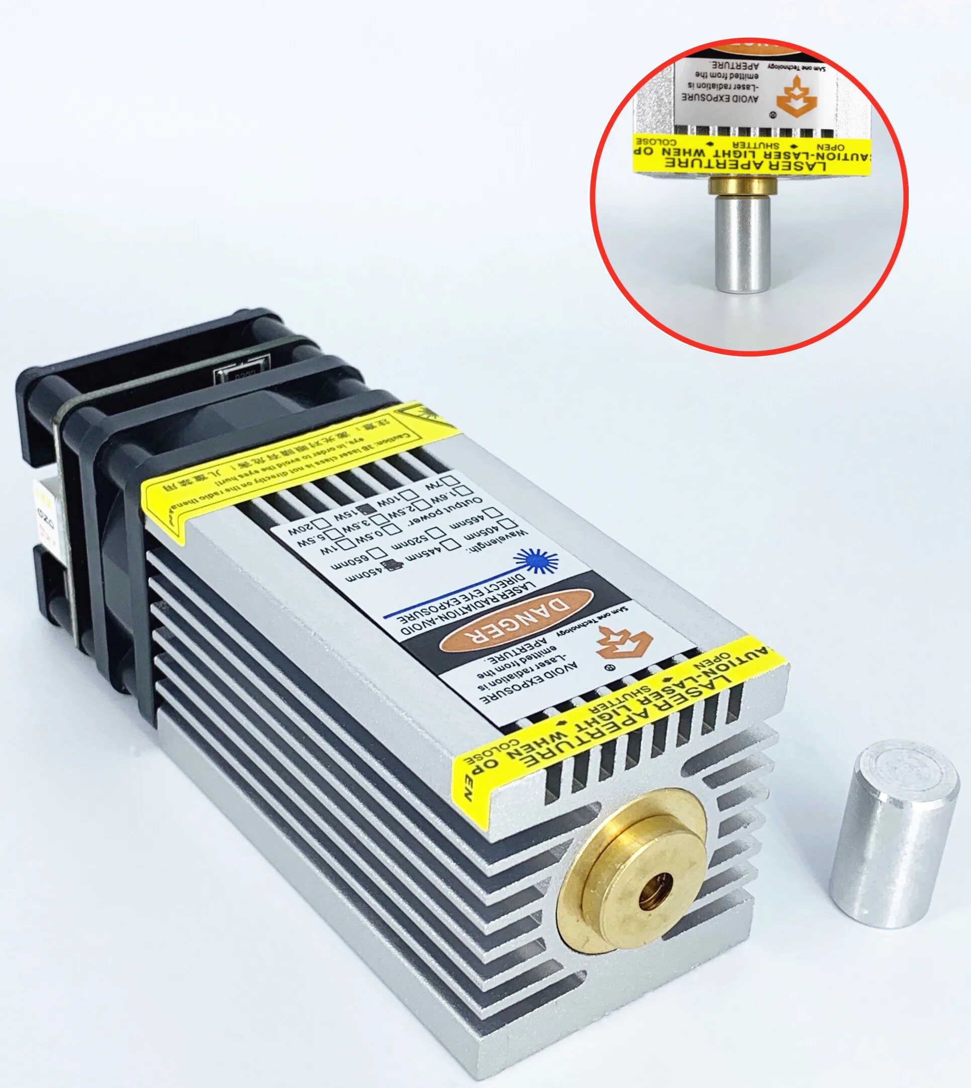 

D-ZK3 high efficiency light transmittance 15W engraving laser head 15000mW laser module TTL / PWM laser engraving accessories